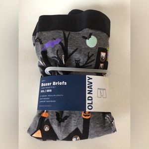 OLD NAVY (Size XXL) Men's Boxer Briefs, Halloween/Pumpkins/Haunted House Print